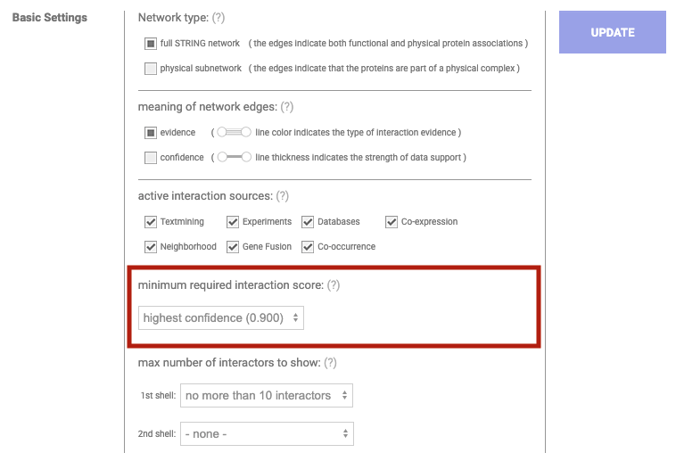String Web Tool What is STRING network? - STRING Help